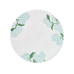 "Garden Party" Hydrangea flat plate liners
