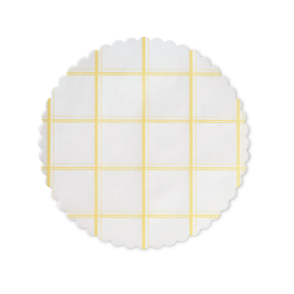 "Lemon Chiffon" flat plate liners