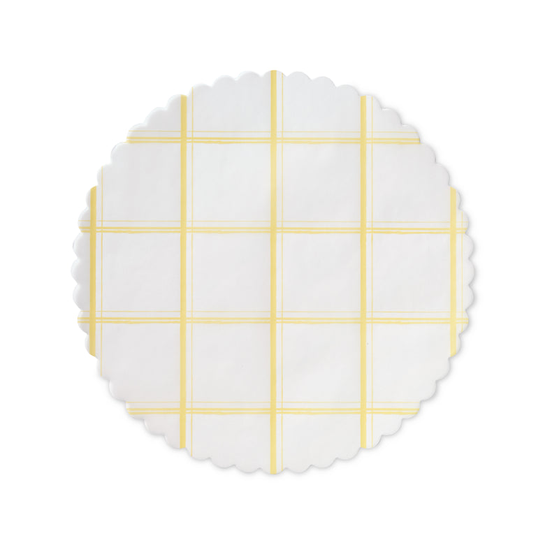 "Lemon Chiffon" flat plate liners