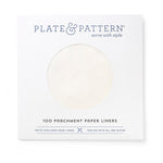 "Classic White" flat plate liners