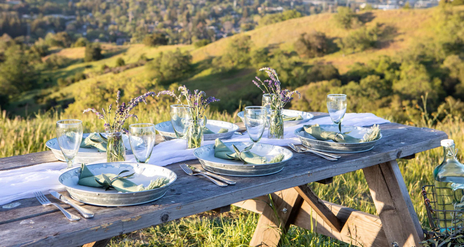 Galvanized Metal plates with Classic White liners