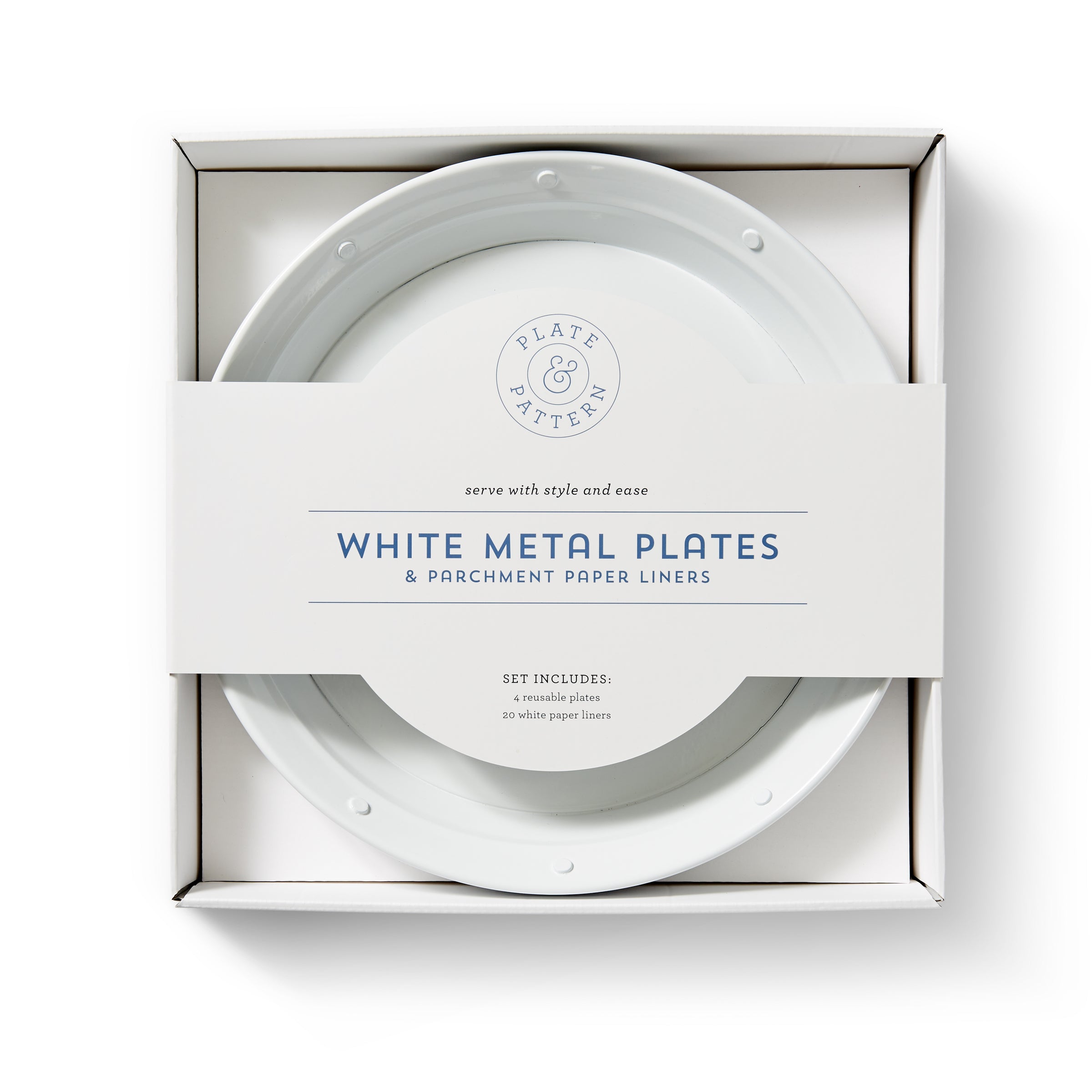 White Metal Plates – Plate & Pattern